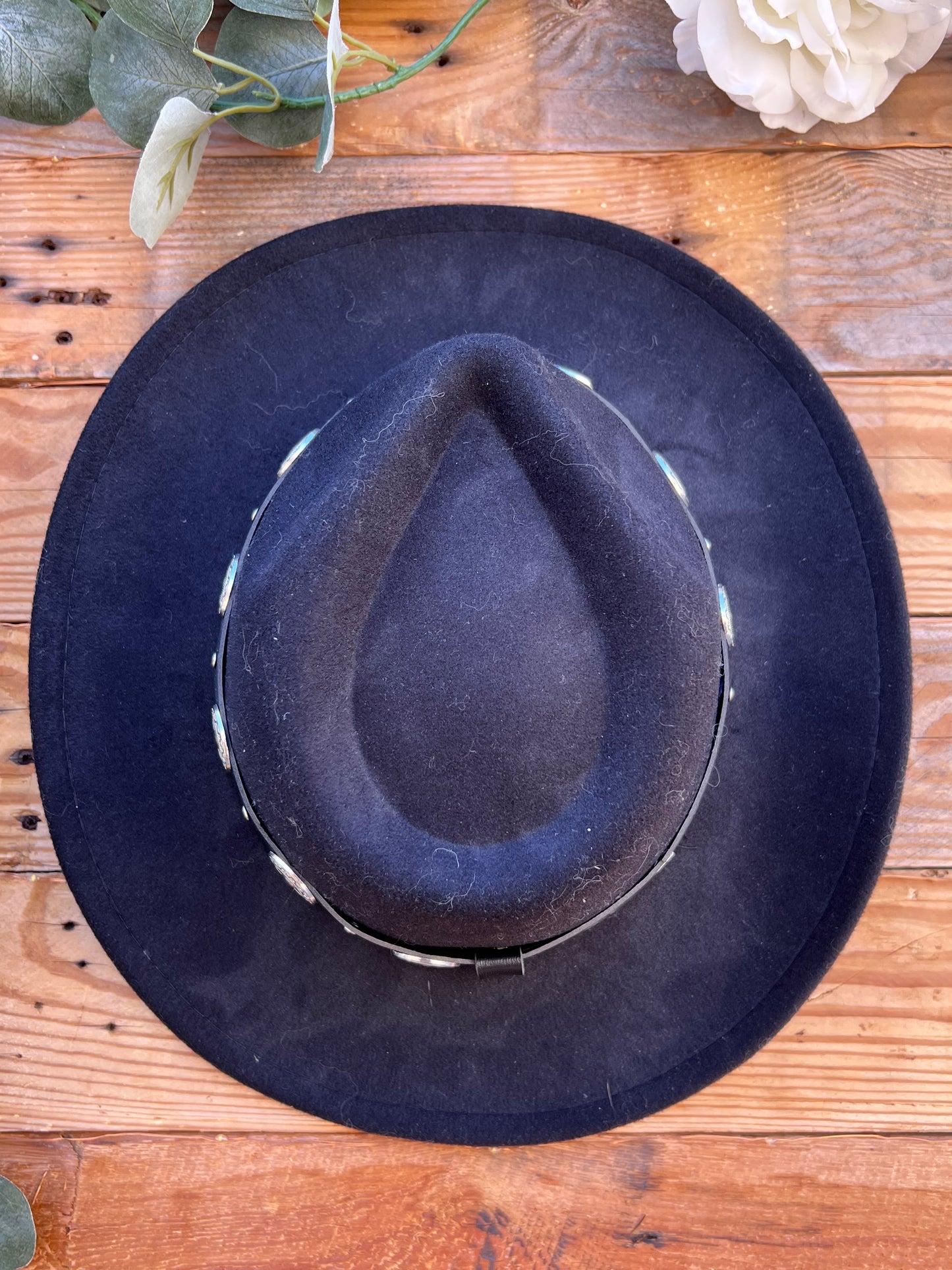 Black Felt Fashion Cowboy Base Hat